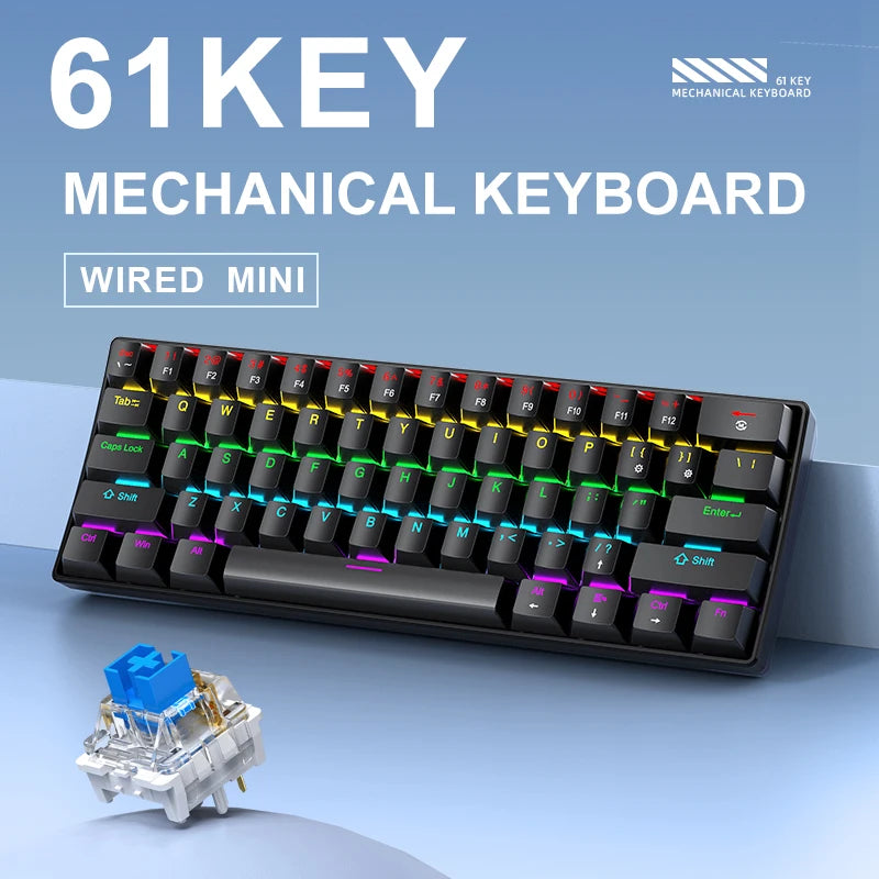 APAYADO K61 60% Compact Wired Mechanical Keyboard