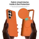 Luxury Woven Magnetic Case with Metal Camera Frame for Samsung Galaxy S26 Ultra