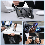 Shockproof Z-Shape Frameless  Aluminium Phone Case with Magnetic Ring for Google Pixel 9 Series