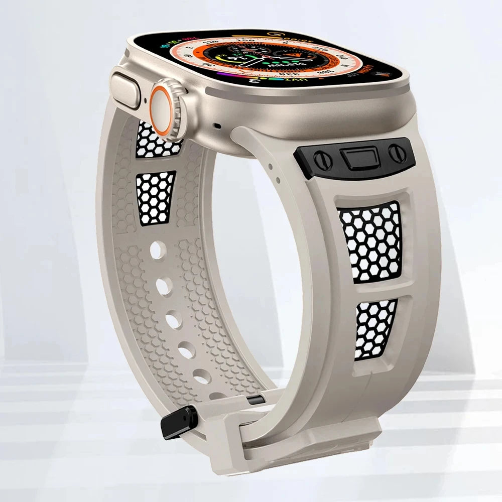 Perforated Mesh Sport Strap with Quick-Release Connector for Apple Watch