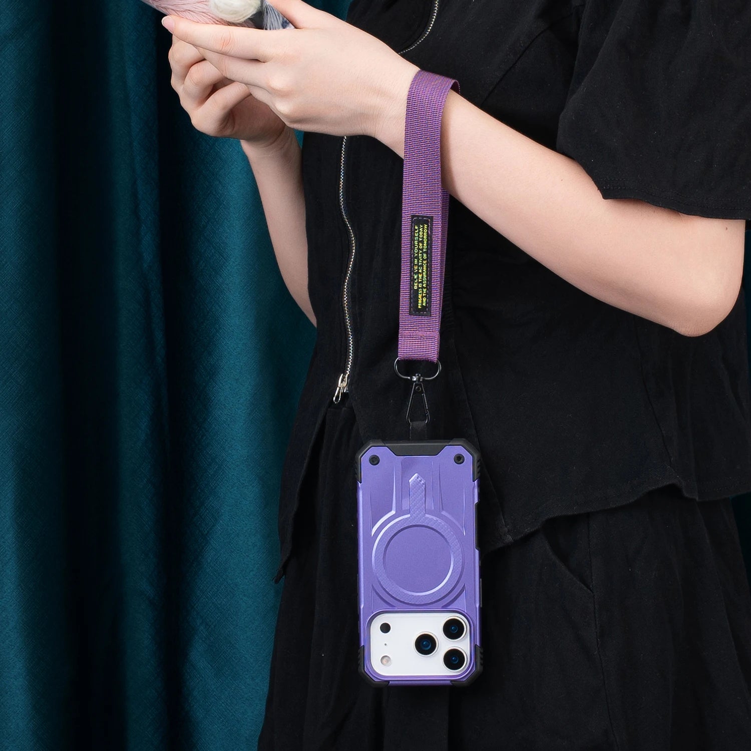 Shockproof MagSafe Case with Hand Strap for iPhone 17 Series