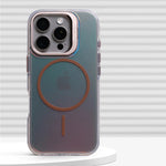Premium Shockproof Laser Gradient MagSafe Case with Built-In Kickstand for iPhone 16 Series