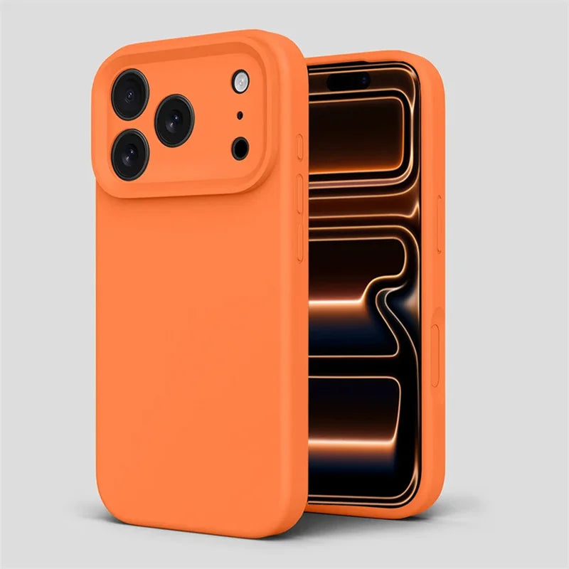 Liquid Silicone Camera Protection Case with Raised Lens Ring for iPhone 17 Series