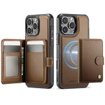 2-in-1 Leather MagSafe Wallet Case with Card Holder for iPhone 16 Series