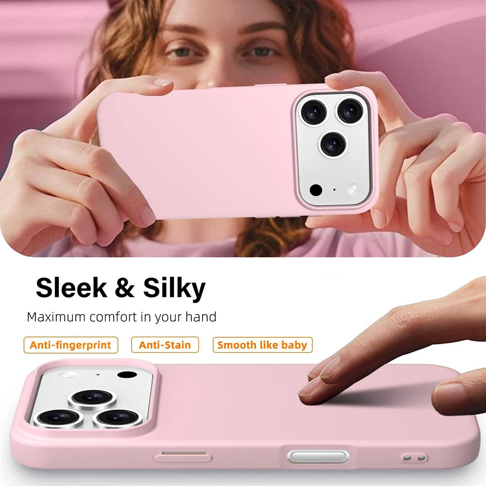 Pastel Matte Soft Silicone Phone Case for iPhone 17 Series