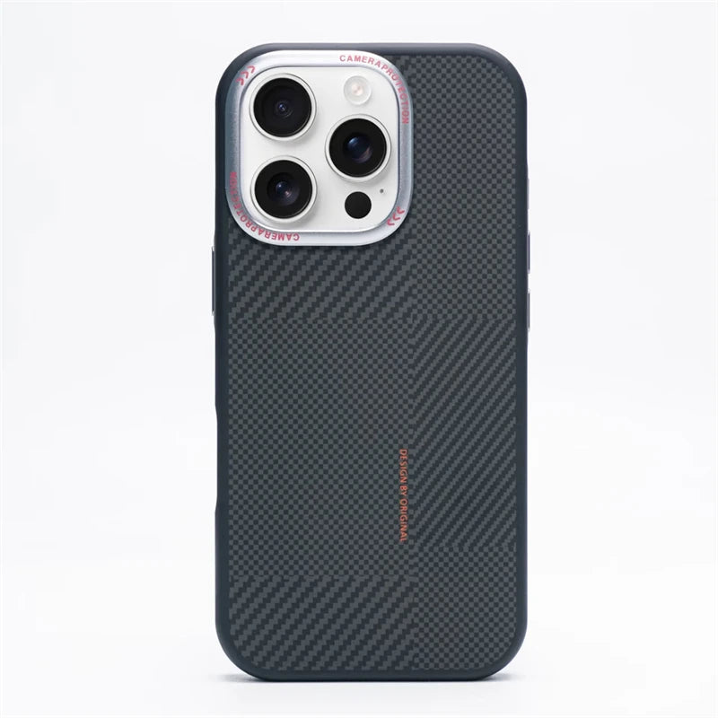 Carbon Fiber Matte MagSafe Phone Case for iPhone 15 Series