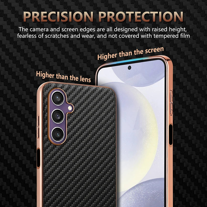 Durable Carbon Fiber Pattern Phone Case for Samsung Galaxy A56
