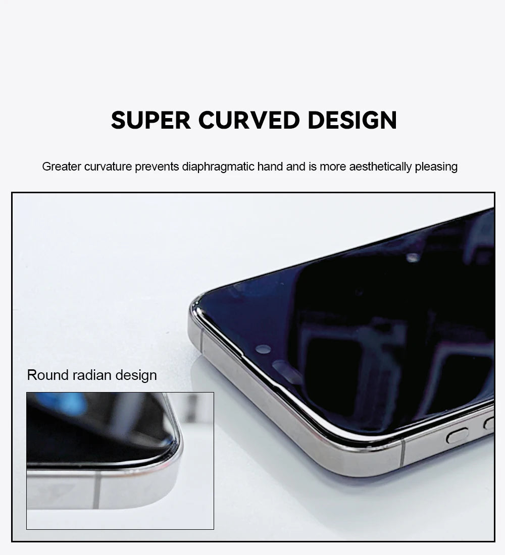 Anti-Spy Tempered Glass Screen Protector for iPhone 16 Series