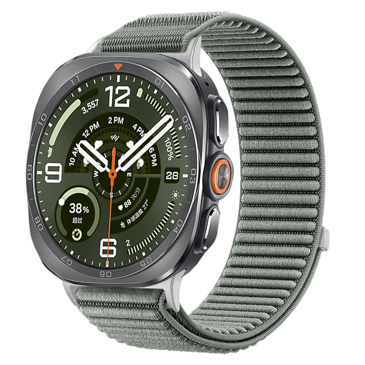 Breathable Ribbed Nylon Watch Strap for Samsung Galaxy Watch Ultra 2