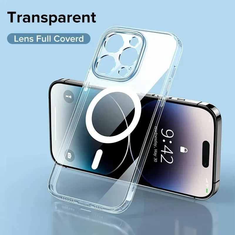 Slim Clear MagSafe Silicone Protective Case for iPhone 16 Series