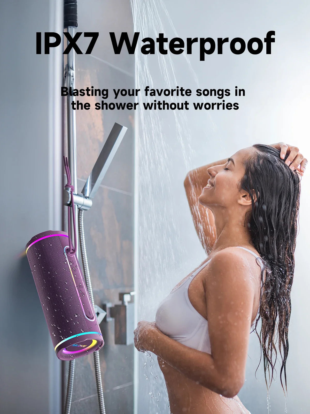 MLOVE E80 30W Portable Bluetooth Speaker with One-Touch Bass Boost