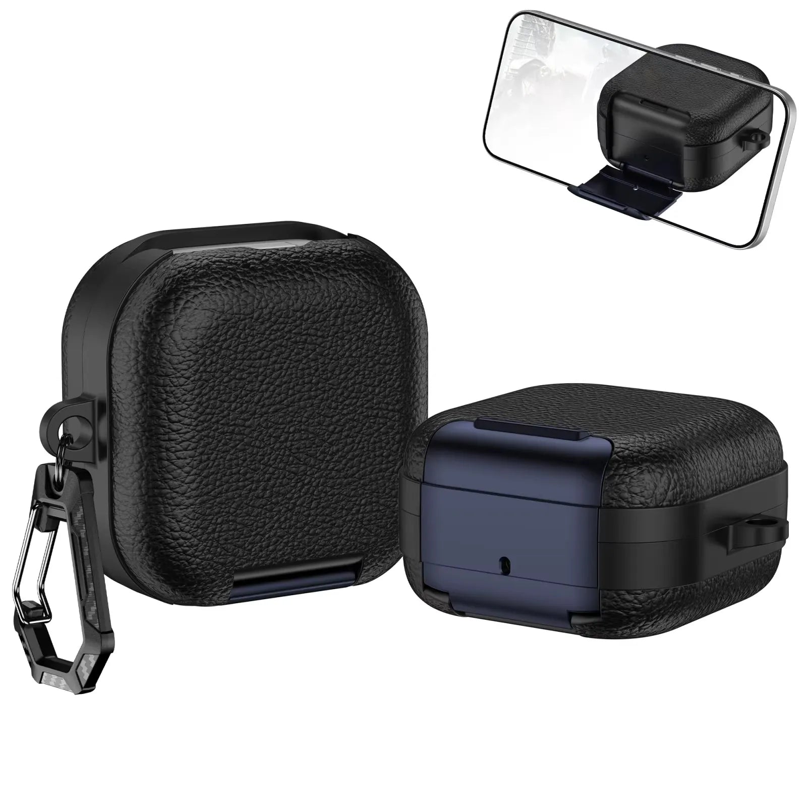 Samsung Galaxy Buds 4 / 4 Pro Business Leather Case With Phone Stand