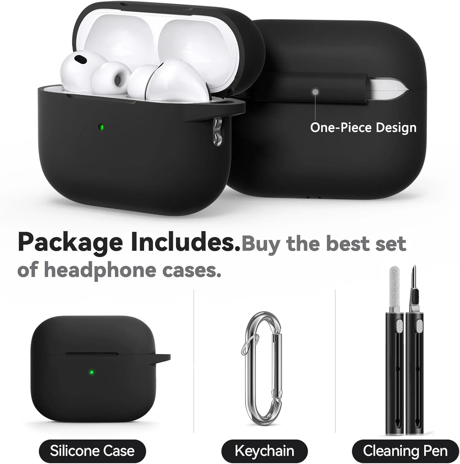 AirPods Pro 3 Silicone Protective Case with Cleaning Kit