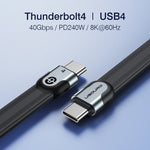 UGOURD Flat USB-C Thunderbolt 4 Cable