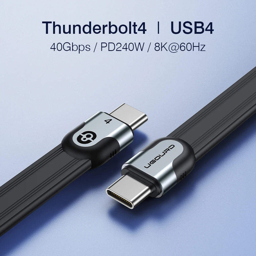 UGOURD Flat USB-C Thunderbolt 4 Cable