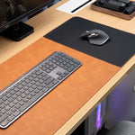 Reversible Leather and Cork Desk Mat Mouse Pad
