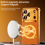 Hybrid Aluminum Alloy and Leather MagSafe Phone Case for iPhone 17 Series