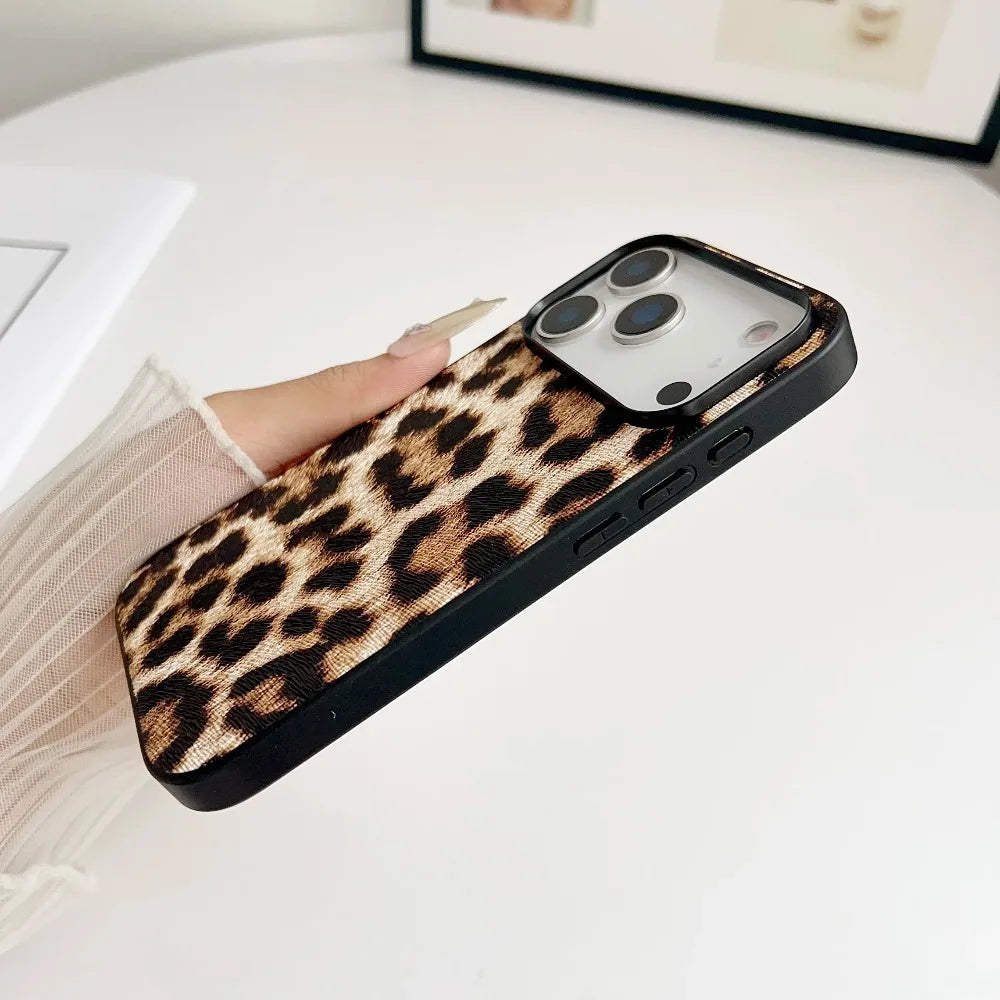 Shockproof Embossed Leather Case with Raised Camera Ring Protection for iPhone 18 Series