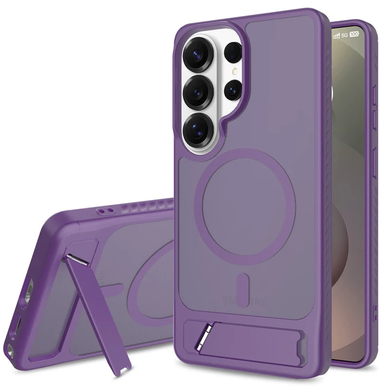 Anti-Fingerprint Hybrid Case with Stand for Samsung Galaxy S26 Series