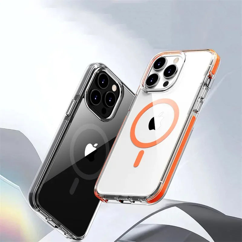 Shockproof Transparent Acrylic MagSafe Case for iPhone 15 Series