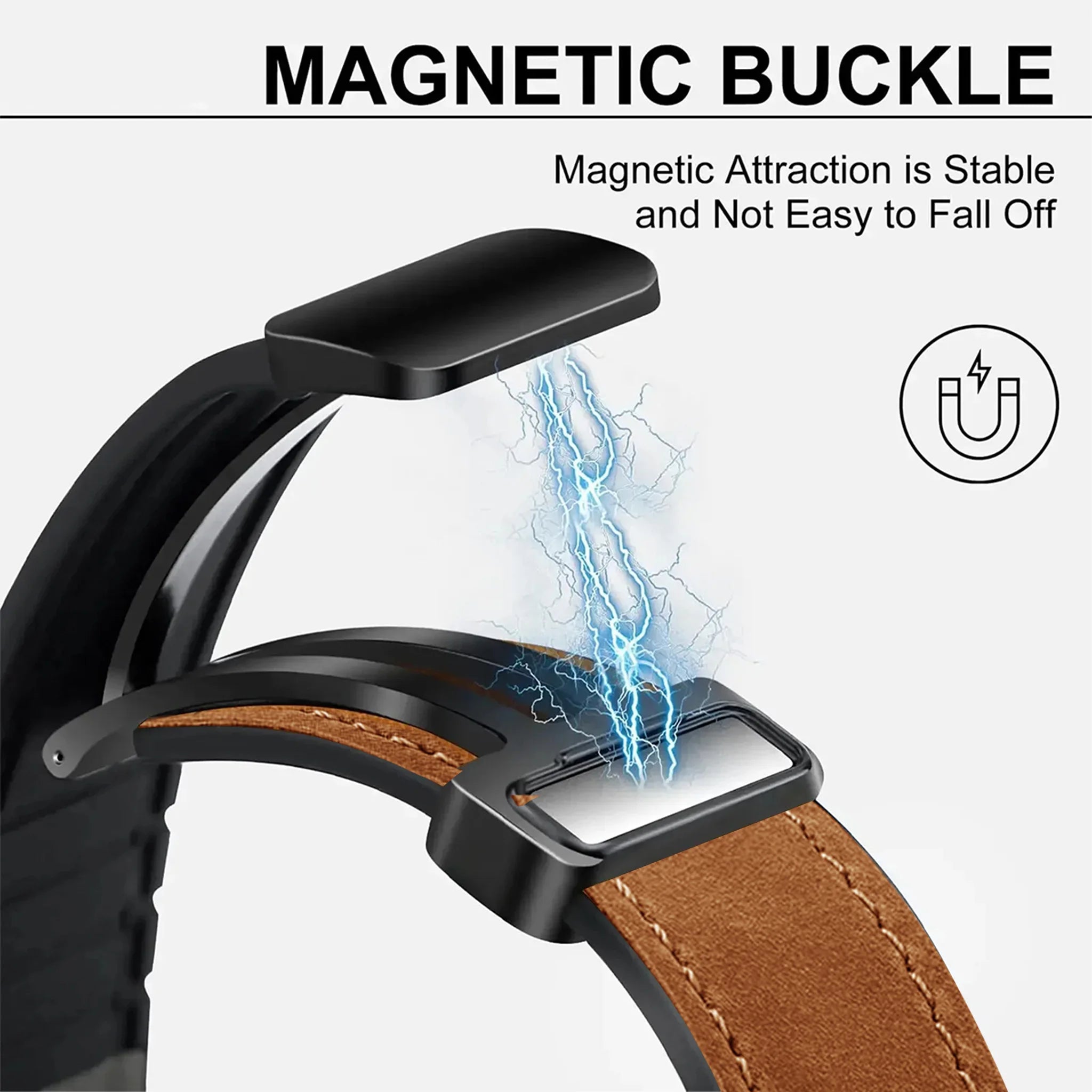 Hybrid Leather Silicone Bracelet for Samsung Galaxy Watch 8 / Galaxy Watch 8 Classic