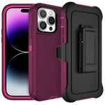 Three-Layer Shockproof Case with Belt Clip for iPhone 16 Series