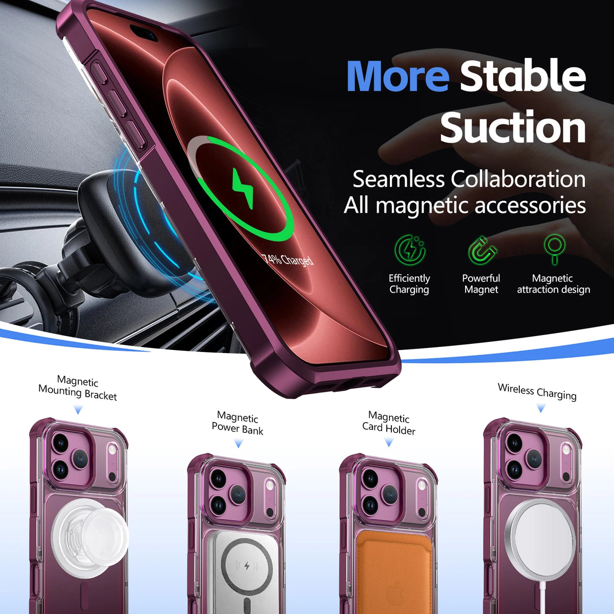 Clear MagSafe Case with Lens Ring for iPhone 18 Series