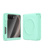Luxury Magnetic Vegan Leather Case with Screen Protector for Samsung Galaxy Z Flip 8