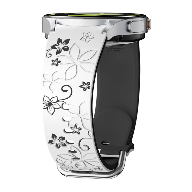 Engraved Silicone Sport Band for Samsung Galaxy Watch 6 & Galaxy Watch 6 Classic