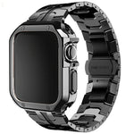 Stainless Steel Link Strap + TPU Case Combo for Apple Watch