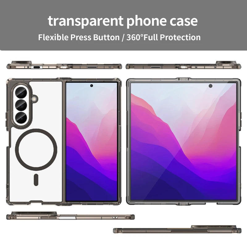Transparent Hard PC Case with Anti-Fingerprint Coating for Samsung Galaxy Z Fold 8 Ultra