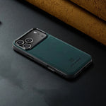 Elegant Shockproof Genuine Leather MagSafe Case for iPhone 17 Series