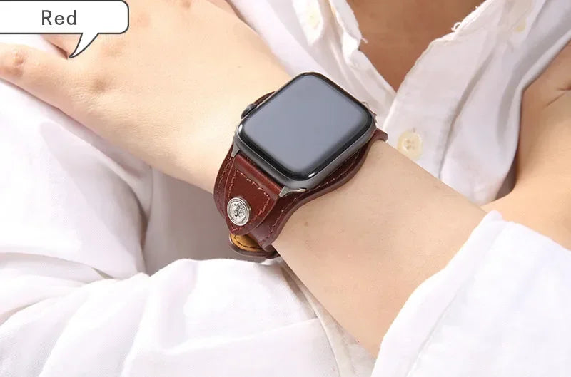 Premium PU Leather Strap for Apple Watch