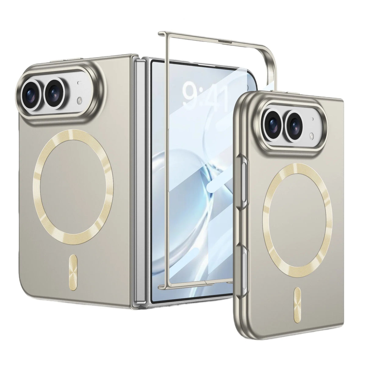 Shockproof Matte MagSafe Case with Integrated Screen Film for iPhone Duo