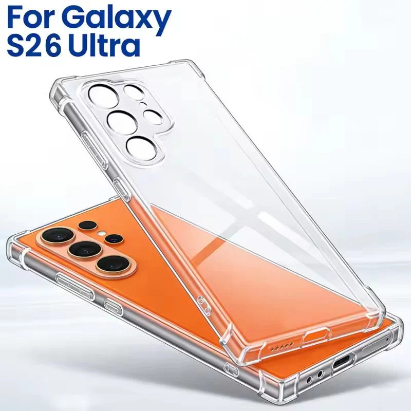 Shockproof Soft Transparent Case for Samsung Galaxy S26 Series