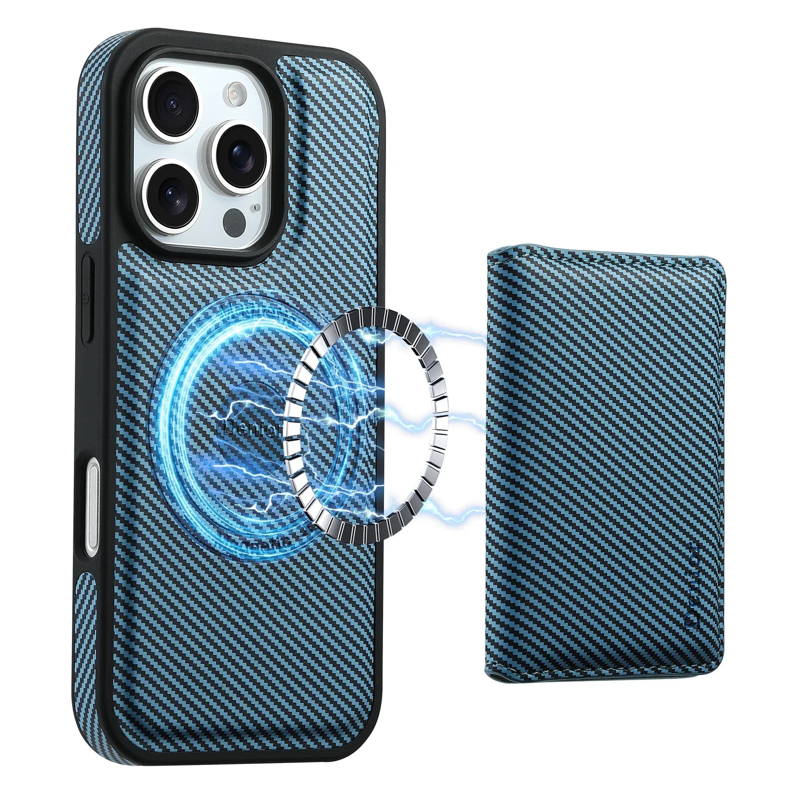 2-in-1 Detachable Magnetic Leather Wallet Case for iPhone 16 Series