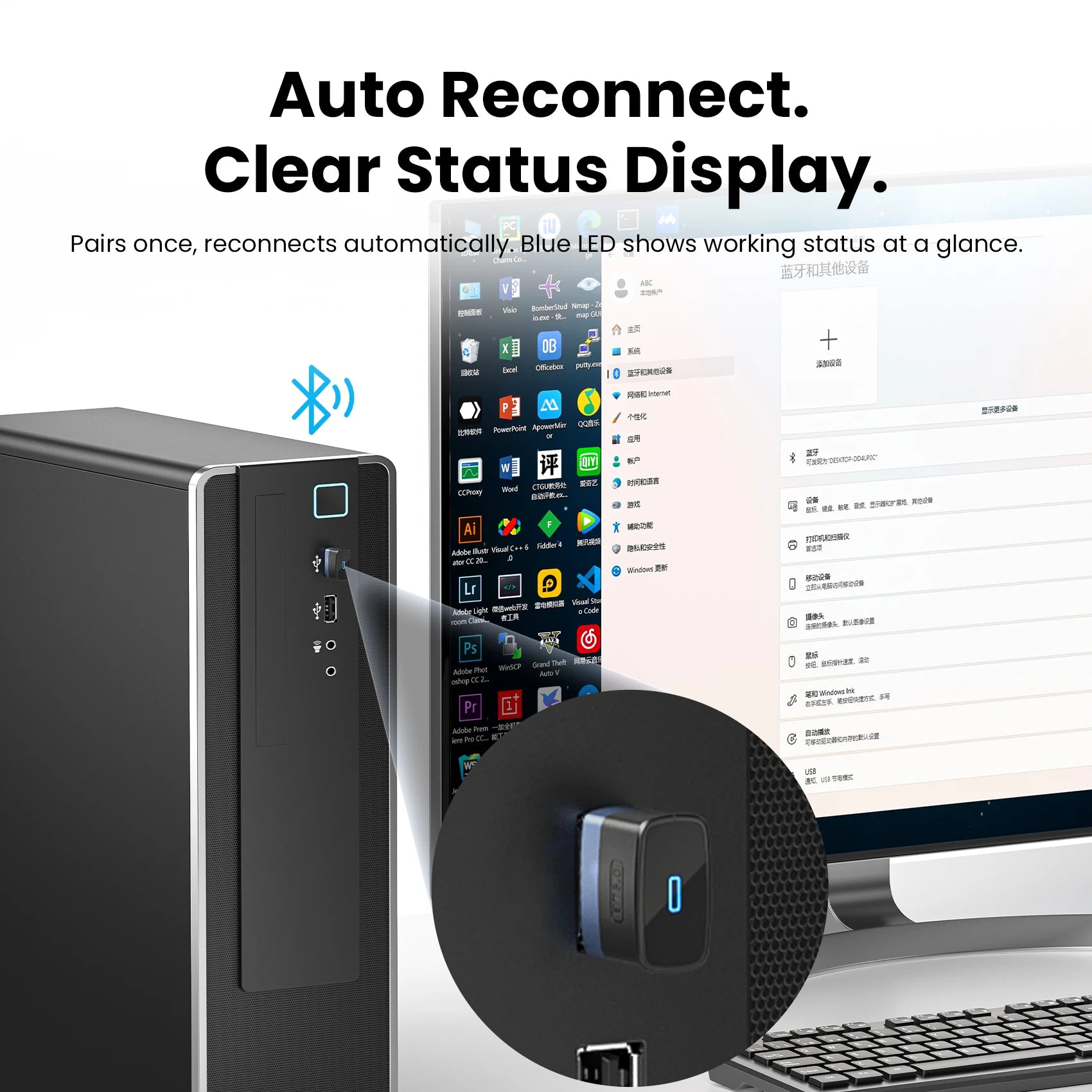Vention Mini USB Bluetooth 6.0 Adapter