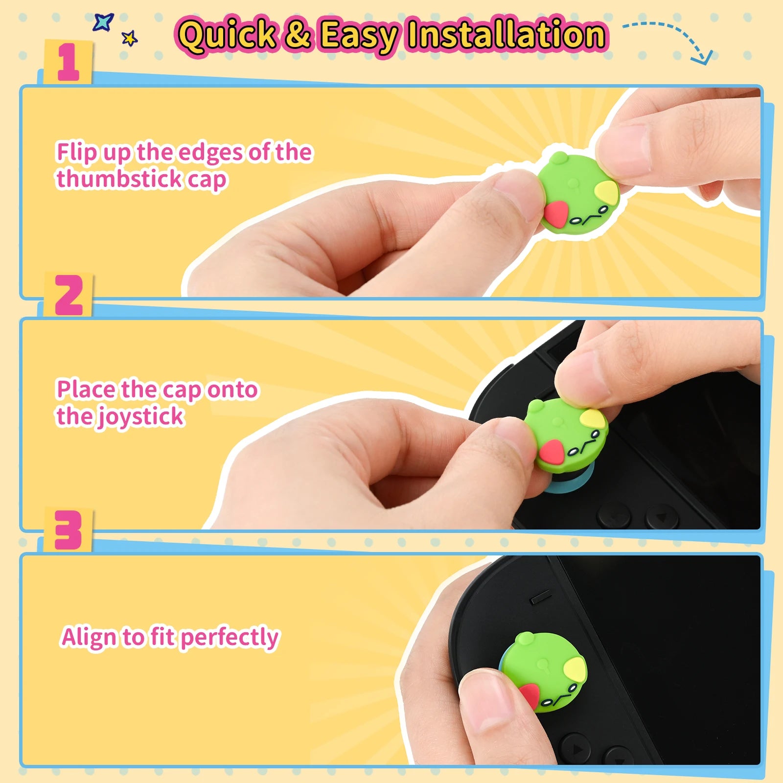 4-Pack Thumb Stick Covers for Nintendo Switch 2 (2025) Joy-Con
