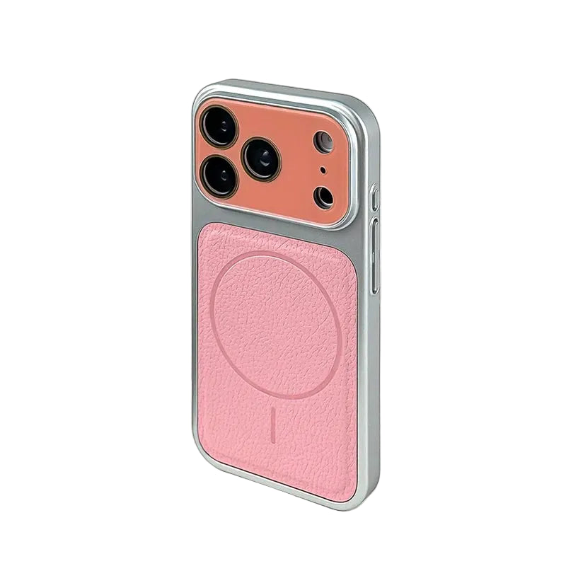 MagSafe Compatible Lychee Texture Case for iPhone 17 Series