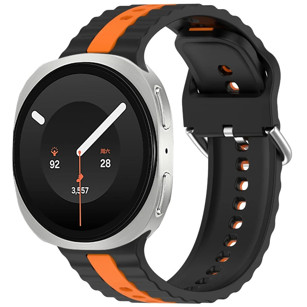 Perforated Silicone Strap with Ribbed Texture for Samsung Galaxy Watch 9