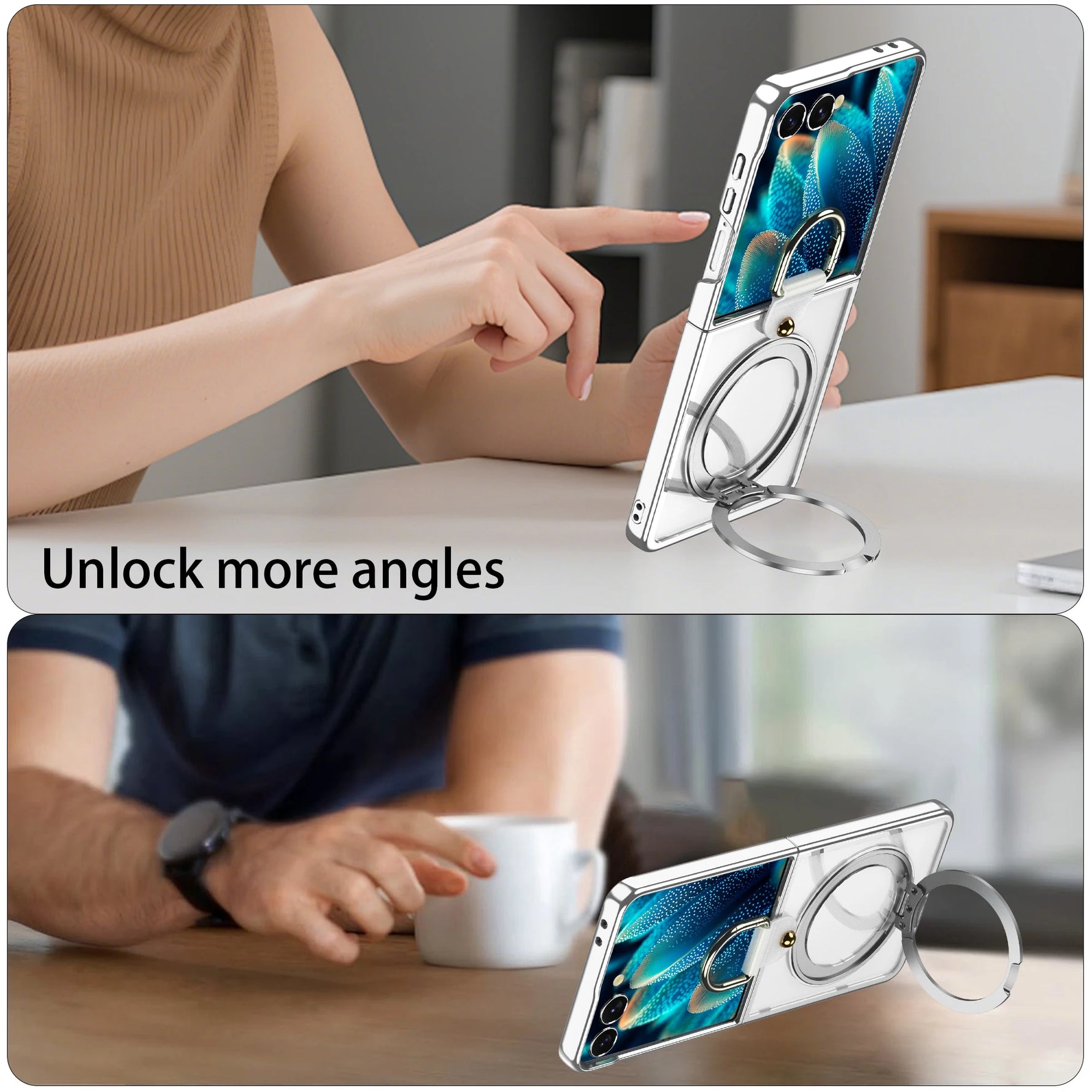Slim Magnetic Case with Kickstand for Samsung Galaxy Z Flip 7