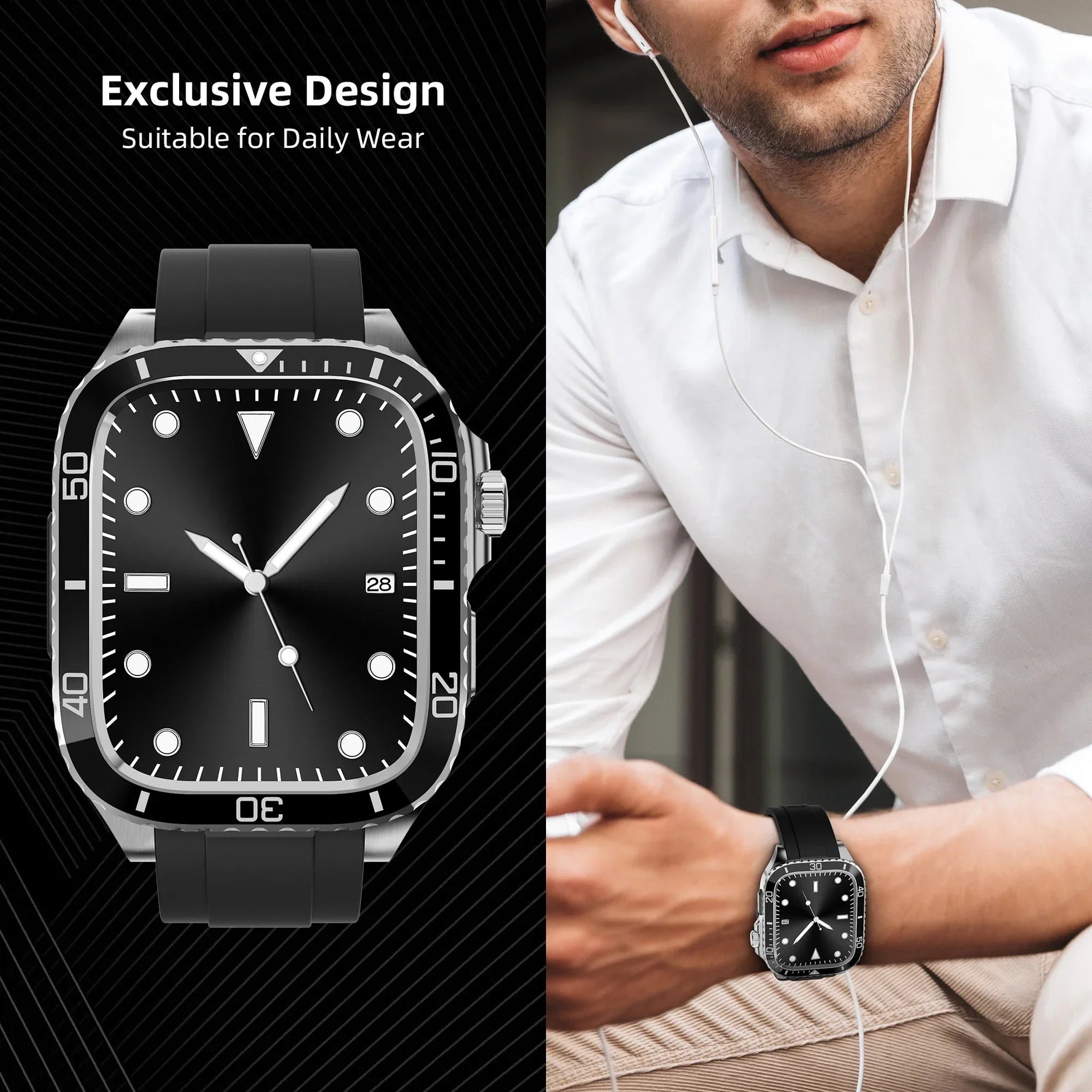 Stainless Steel Case Modification Kit for Apple Watch