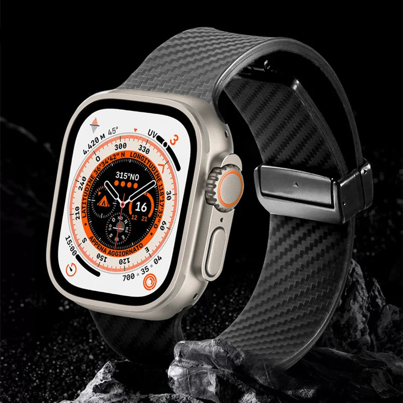 Carbon Fiber Style Band for Apple Watch