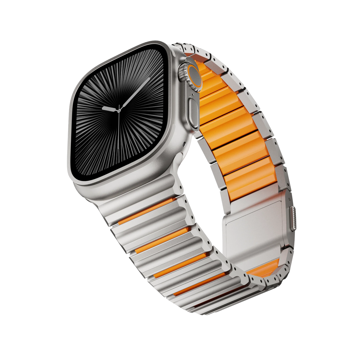 Metal Link Band with Magnetic Quick-Release for Apple Watch