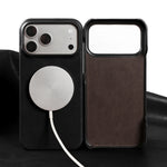 Classic Genuine Cowhide Leather MagSafe Case for iPhone 17 Series