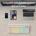 EWEADN V97 Cute Creamy Wireless Gaming Keyboard with RGB Backlight