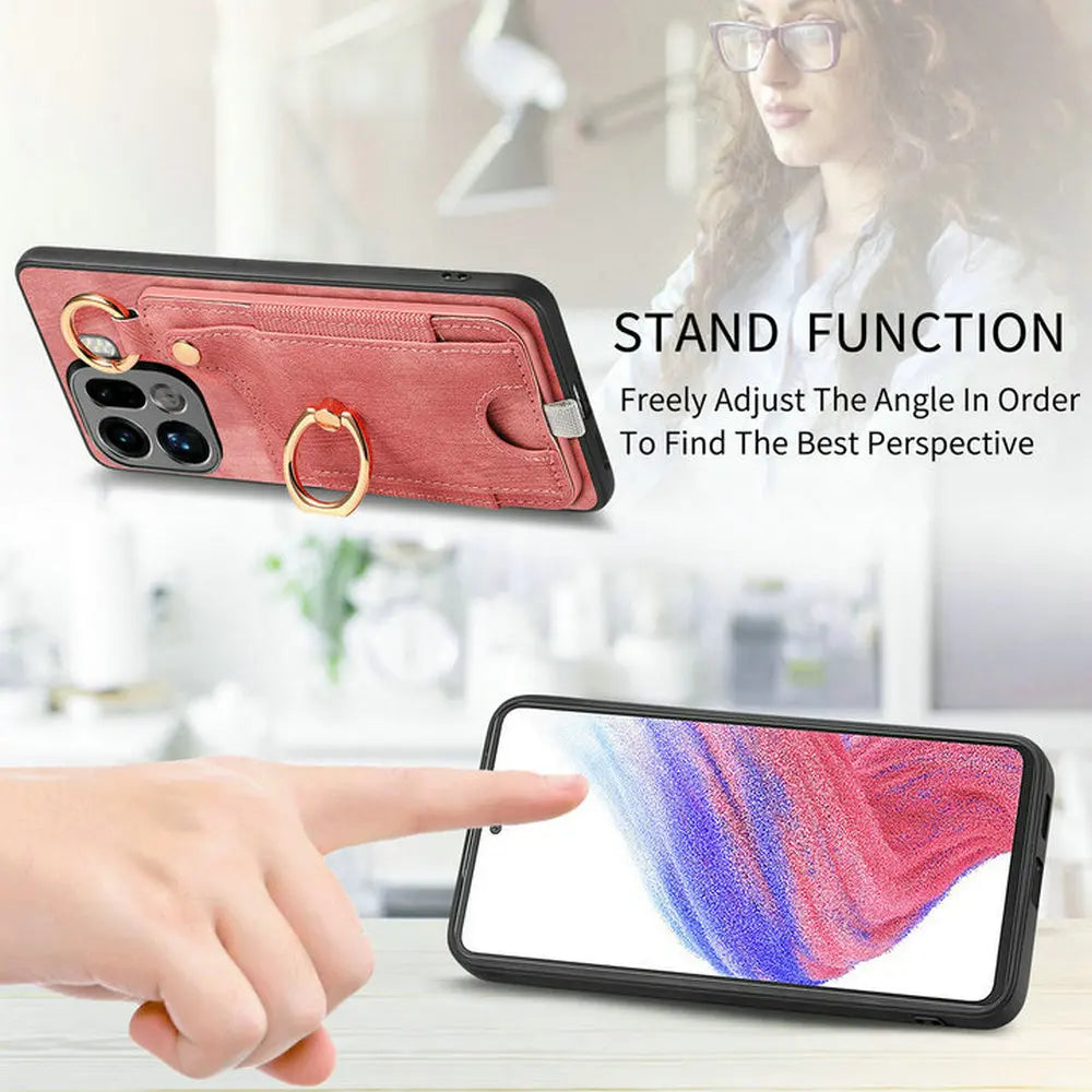 Luxury Leather Wallet Case for OPPO Find X9 / X9 Pro
