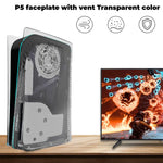 Transparent Cooling Vent Shell - Hard Plastic Replacement Plate for PS5 Disc Edition