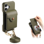 Crossbody Wallet Case with Mirror for iPhone 16