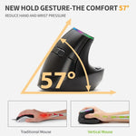 Delux M618C Wireless Ergonomic Vertical Gaming Mouse